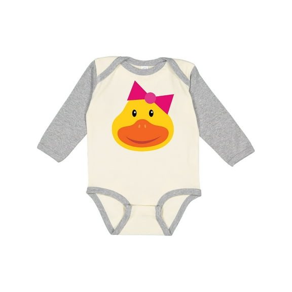Inktastic Duck Girls Girls Long Sleeve Baby Bodysuit