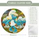 thumbnail image 2 of Los Pitufos-theme Fitted Round Tablecloths Elastic Edged Table Covers Waterproof Table Cloth for Kitchen Holiday Party Tables Decor 120cm, 2 of 6