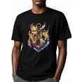thumbnail image 6 of Anchor Rope Men's T Shirts Yellow Flame T-Shirt for Men Crew Neck Tees Cotton Tops, Black, S, 6 of 7