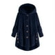 thumbnail image 3 of Pntutb Mujer Tallas grandes Botón Felpa tops Con capucha Cárdigan suelto Abrigo de lana Chaqueta de invierno Selecciones de flash Pntutb Pntutb-7388, 3 of 7