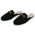 thumbnail image 6 of Alpine Swiss Erin Womens Flat Mules Loafers Round Toe Blackless Slide on Shoes, 6 of 7