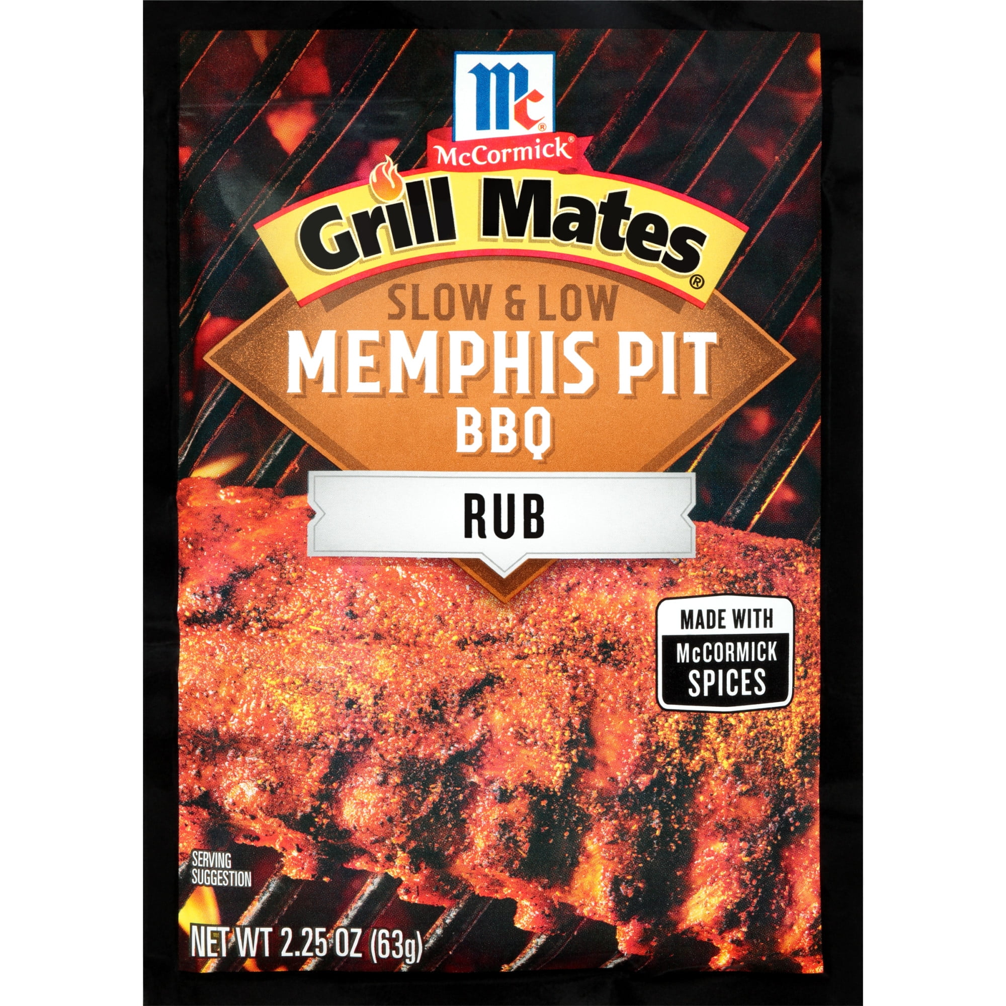 McCormick Grill Mates Slow & Low Memphis Pit BBQ Rub, 2.25 oz Walmart