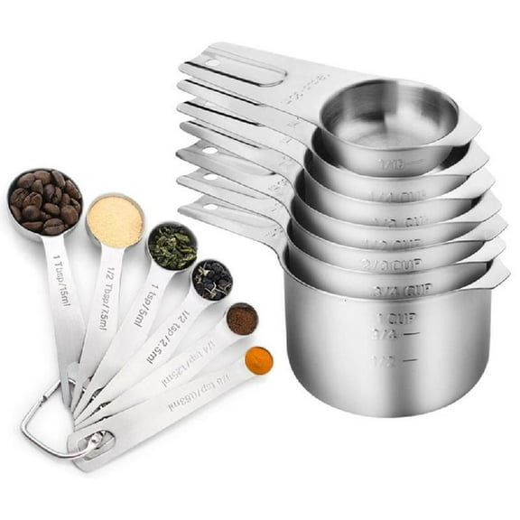 Ciwanning Stainless Steel Measuring Spoons Set Practical Stainless Steel Measuring Spoon Set For Precise Ingredient Portioning