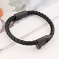 thumbnail image 2 of Pulsera para Hombre de Clavo Piel Vegana y Acero Inoxidable, Modelo Pulsera de Clavo, Brazalete de Cuero Piel Vegana, 2 of 5