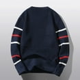 thumbnail image 4 of Men Jacket Streetwear Clothes Male Autumn And Winter Wool Sweater Round Neck Pullover Bottoming Shirt Color Matching All Matching High Neck Top, 4 of 5