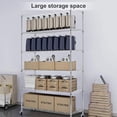 thumbnail image 4 of 6 Tier Layer Wire Shelving Unit Heavy Duty Adjustable Storage Shelves with Wheels Easy to Assemble Metal Wire Shelf Standing Garage Shelves Multifunctional Storage Rack Grade Utility Shelf Rack, 4 of 7