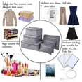 thumbnail image 6 of Gustave 6 Pack Travel Storage Bag Multi-functional Sorting Packages Luggage Travel Packing Pouches Household Portable Waterproof Organizer "Gray", 6 of 9