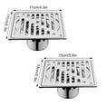 thumbnail image 4 of Cateissary Drenaje de piso de acero inoxidable, anticorrosión y fácil de instalar, colador de drenaje de piso de baño Accesorios de baño Tipo 1 110*110mm, 4 of 6