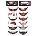 thumbnail image 2 of Juego de 12 pegatinas para caras de Halloween, maquillaje de broma, tatuaje temporal, 2 of 5
