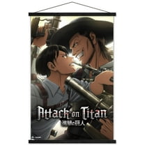 Attack on Titan: Season 3 - Stalemate Wall Poster with Wooden Magnetic Frame, 22.375" x 34"