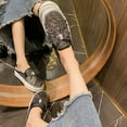 thumbnail image 5 of Wensltd Slip-On Thick Bottom Casual Shoes for Women Fashion Casual Spring and Fall Rhinestone Round Toe Shallow Mouth Single Shoes, 5 of 9