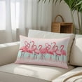 thumbnail image 3 of Pink Flamingo Standard Size Pillow Cover,Pillowcase Protectors with Zipper,Breathable Decorative Throw Pillow Case Cover,Summer Tropical Flamingo Hawaii Animals Pillow Shams for Couch Sofa 20x26Inch, 3 of 8
