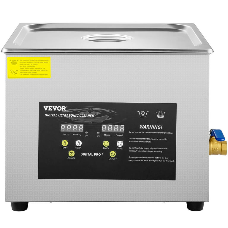 VEVOR 15L Upgraded Ultrasonic Cleaner (600W Heater,360W Ultrasonic)  Professional Digital Lab Ultrasonic Parts Cleaner with Heater Timer for  Glass Dental Instruments Cleaning 