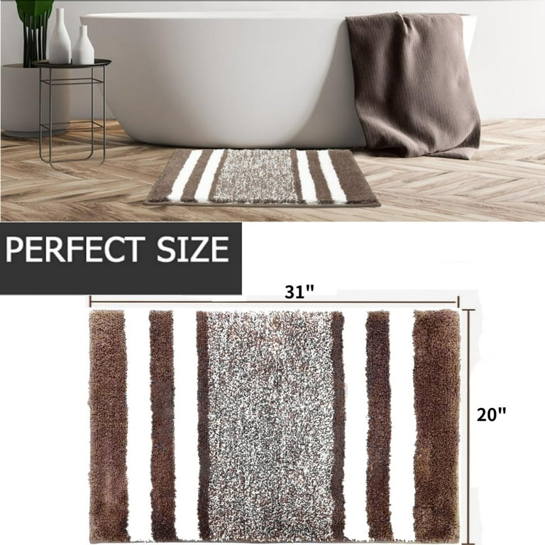 Bathroom Rug Shaggy Bath Mat 24 x 60 Inch, Washable Non Slip Bath Rug –  Yaenacouture