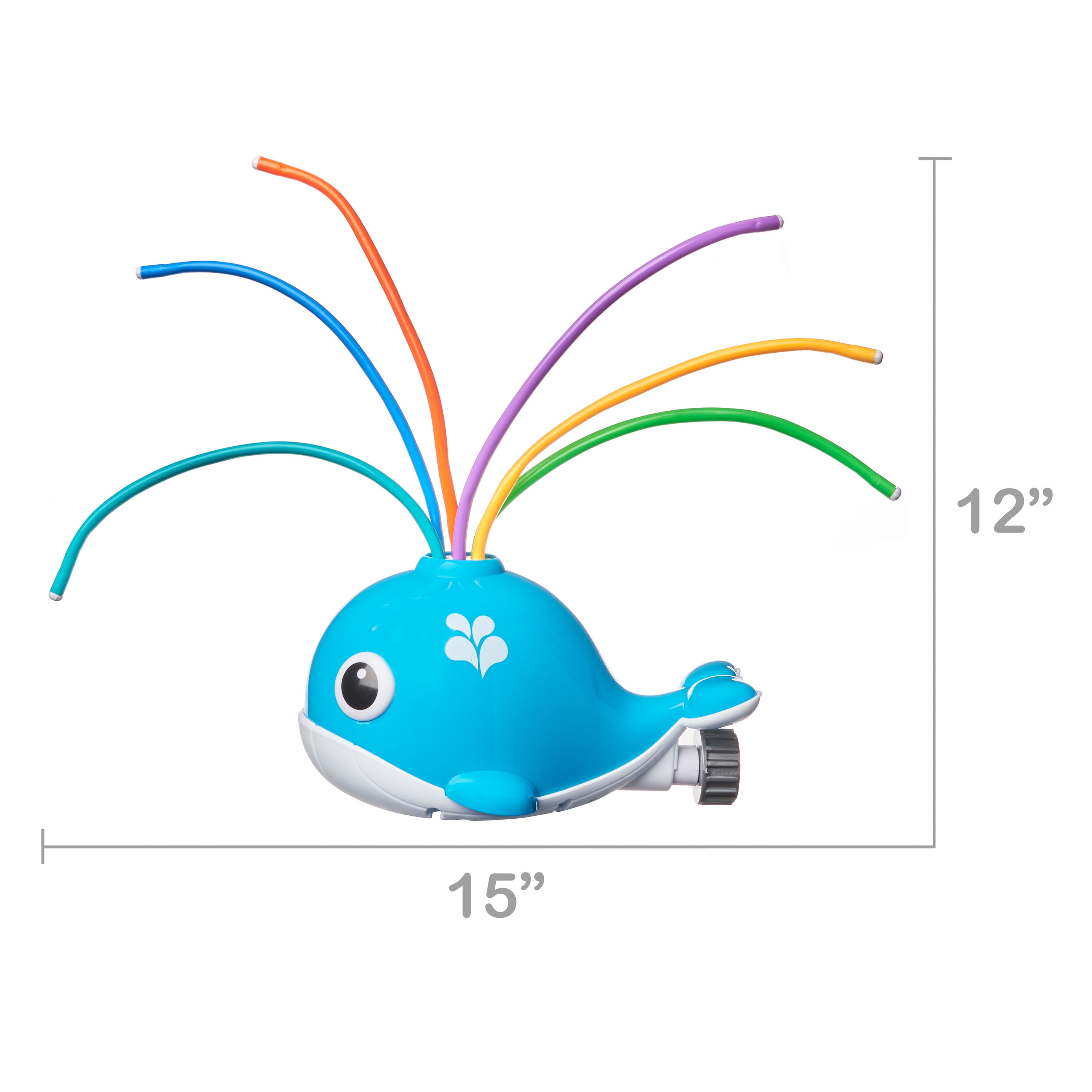 Play Day Wacky Whale Water Rotating Tubes Sprinkler Toy