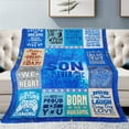 thumbnail image 2 of to My Son Blanket from Mom, Son Gifts from Dad, Birthday Gifts for Son from Mom, Son Gift Ideas for Graduation for Son Flannel Throw Blanket 60"x50", 2 of 6