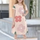 thumbnail image 2 of Girls Summer Sundress Floral Print A-Line Dress Short Sleeve Soft Flowers Casual Summer Outfit for Kids ,Sie:130, 2 of 7