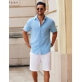 thumbnail image 4 of COOFANDY Men's Casual Button Down Shirts Vacation Shirts Camp Shirts Short Sleeve, 4 of 6