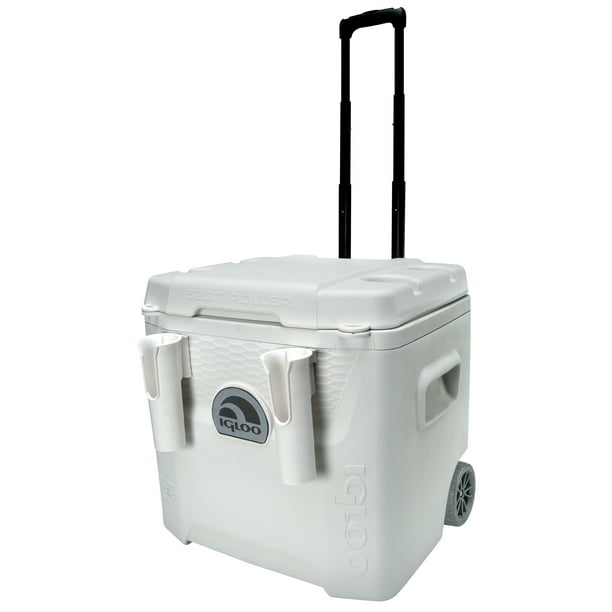 Igloo 52Quart Marine 5Day Ice Chest Cooler with Wheels White