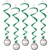 Baseball Hanging Whirls , 5PK