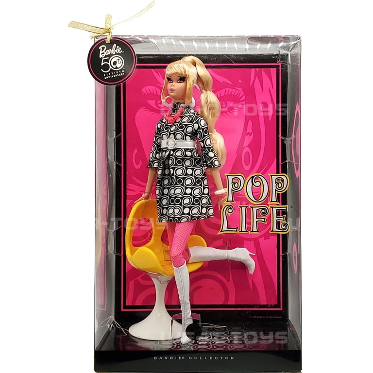 Pop Life Barbie Doll Blonde Pivotal Mod Gold Label 2008 Mattel