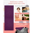 thumbnail image 5 of Purple Burlap Texture Yoga Towel for Hot Yoga Non Slip, Farmhouse Vintage Purple Yoga Mat Towel Absorbent Yoga Sweat Towels Microfiber Hot Yoga Blanket for Bikram Pilates 26"x70", 5 of 7
