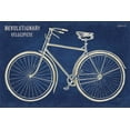 thumbnail image 2 of Schlabach, Sue 24x17 White Modern Wood Framed Museum Art Print Titled - Blueprint Bicycle, 2 of 4