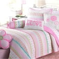 thumbnail image 1 of Cozy Line Home Fashions Courtepointe Réversible en Coton 100 % à Pois Roses pour Demoiselle d'Honneur, Ensemble de Literie, Couvre-Lit, Jeté de Lit (Greta Pastel, Grand Lit - 6 Pcs : 1 Courtepointe + 2 Taies d'Oreiller + 3 Coussins Décoratifs), 1 of 4