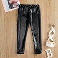 thumbnail image 5 of Tiijoy Toddler Girls Pu Leather Slim Fit Pants Kids Stretch Pull On Leggings, Sizes 2-3, 5 of 5