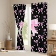 thumbnail image 3 of Erosebridal Girly Bow Black Out Curtains For Kids,Pink Dreamy Princess Style Curtains Pack of 2 (42x63 Each), 3 of 7
