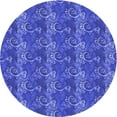 thumbnail image 1 of Ahgly Company Indoor Round Patterned Light Slate Blue Area Rugs, 7' Round, 1 of 6