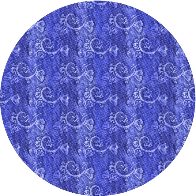 Ahgly Tapis Rond Lavable en Machine Intérieur Transitionnel Bleu Ardoise Clair, 3 Pieds Rond