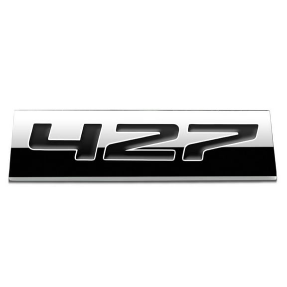 DNA Motoring EM-AS-427-BK METAL GRILL TRUNK EMBLEM DECAL LOGO TRIM BADGE POLISHED BLACK LETTERING 427