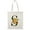 Natural, variant on Smartprints Letter S Flower Bouquet Tote Bag - Image by Shutterstock, One Size Cotton Canvas Tote Bag