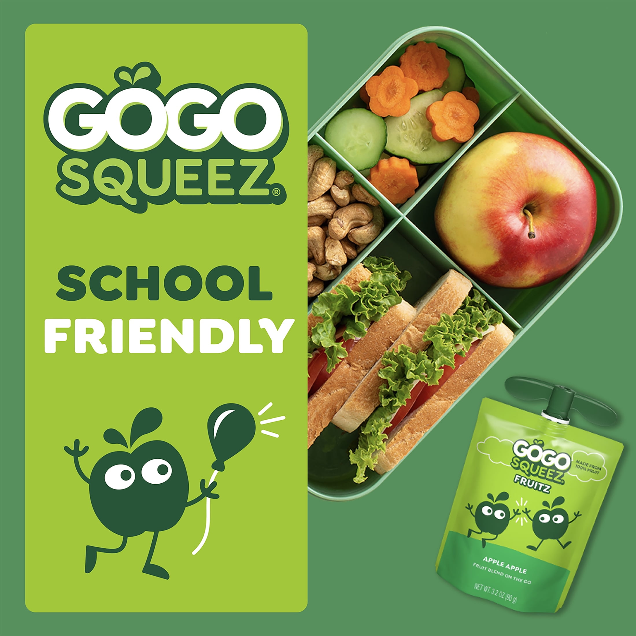 GoGo SqueeZ - Brandclub - GoGo squeeZ No Sugar Added Apple Peach