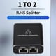 thumbnail image 2 of Divisor de red 1 a 2, divisor Ethernet para 2 PC portátiles, conector RJ45, divisor RJ45 de 1 entrada y 2 salidas, divisor Ethernet., 2 of 5