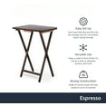 thumbnail image 2 of Classic Foldable TV Dinner Tray Table with Storage Rack, 14.6 L x 19 W x 26 H inch, Natutral, 4-Pack, 2 of 8