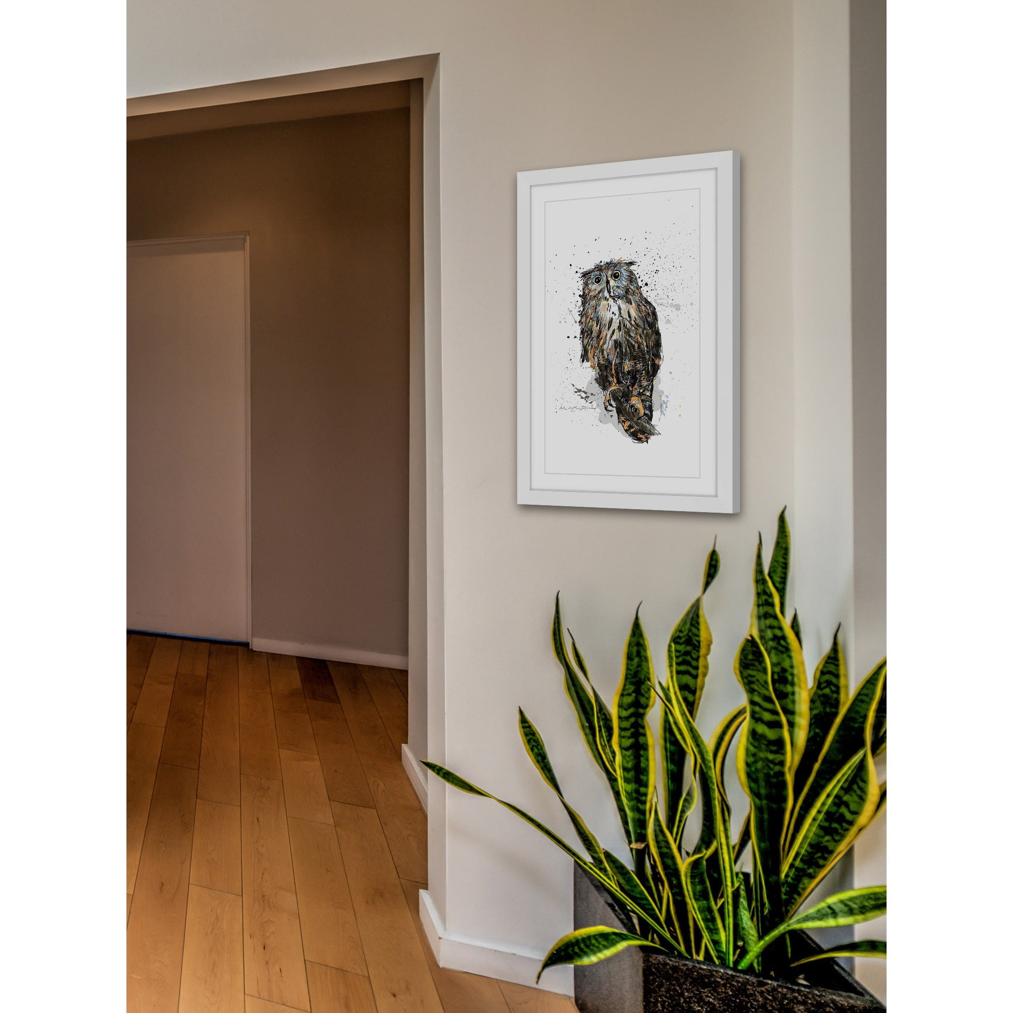 Marmont Hill "Hibou 2" by Marie-Eve Pharand Framed Painting Print