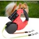 thumbnail image 4 of Correa retráctil doble para perros Jiawu, correa automática de 3 m para dos perros, correa doble flexible para perros con linterna LED para perros pequeños y medianos, 360 bronceado, 4 of 5