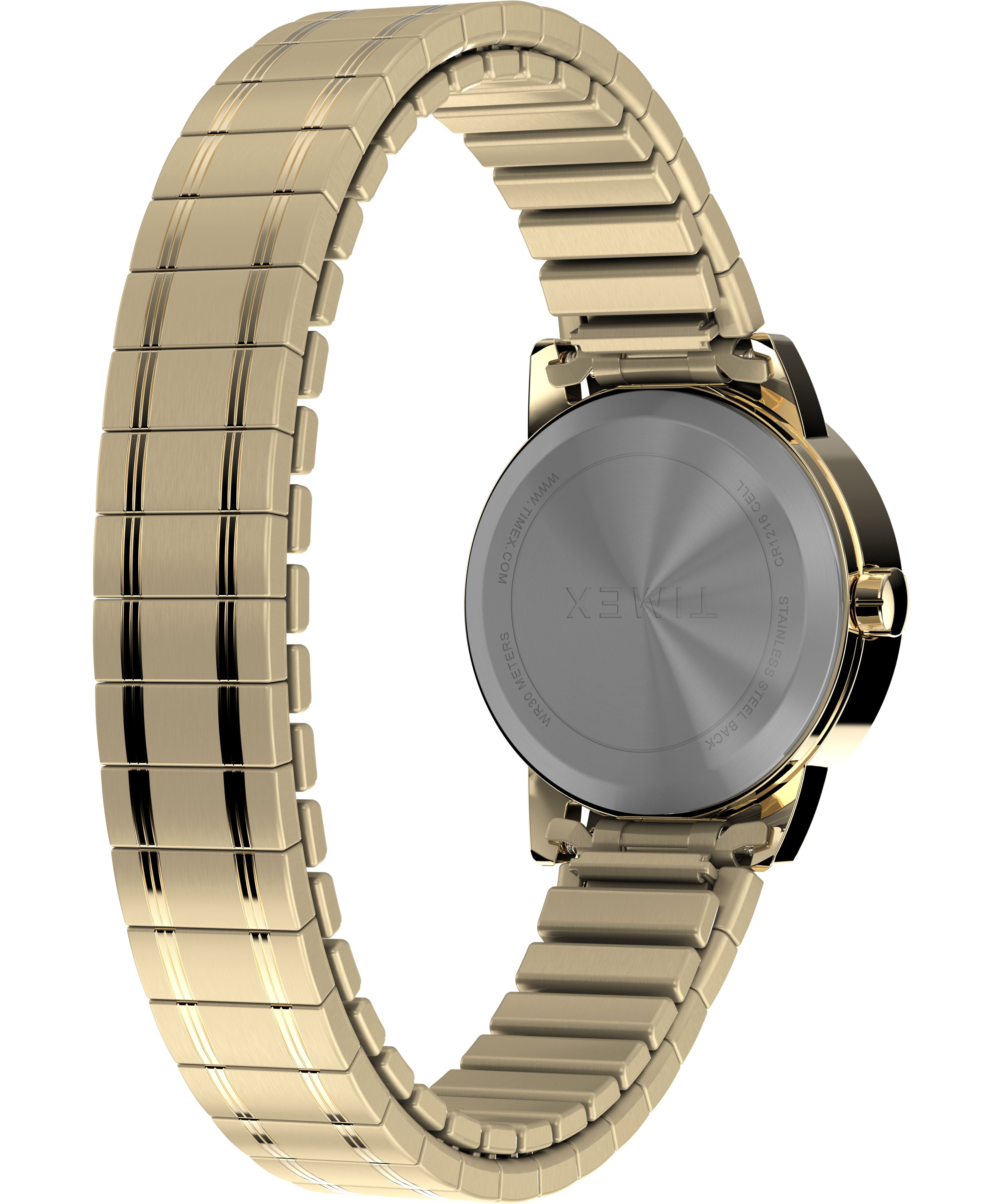 Timex Women's Easy Reader Gold tone case Gold Exp Band