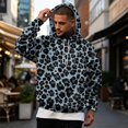 thumbnail image 5 of men's leopard print hoodie, retro animal print pullover sweatshirt, vintage casual hooded top with pocket, brown cheetah pattern fleece jumper, streetwear graphic hoodie for men, cozy winter warm, 5 of 6
