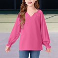 thumbnail image 4 of HIPYLO Kids Thermals Top and Bottom Set Girls Thermal Top Red Top for Girls Shirt School Uniform Shirts for Baby Winter Clothes Girl Clothes for Kids, Hot Pink 12-14 Years, 4 of 7