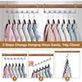 thumbnail image 2 of Behome Space Saving Hangers, 12 Packs Sturdy Metal Hangers Wardrobe Organizer, Magic Home Organization College Dorm Room Essentials for Girls Guys, Silver, 2 of 6