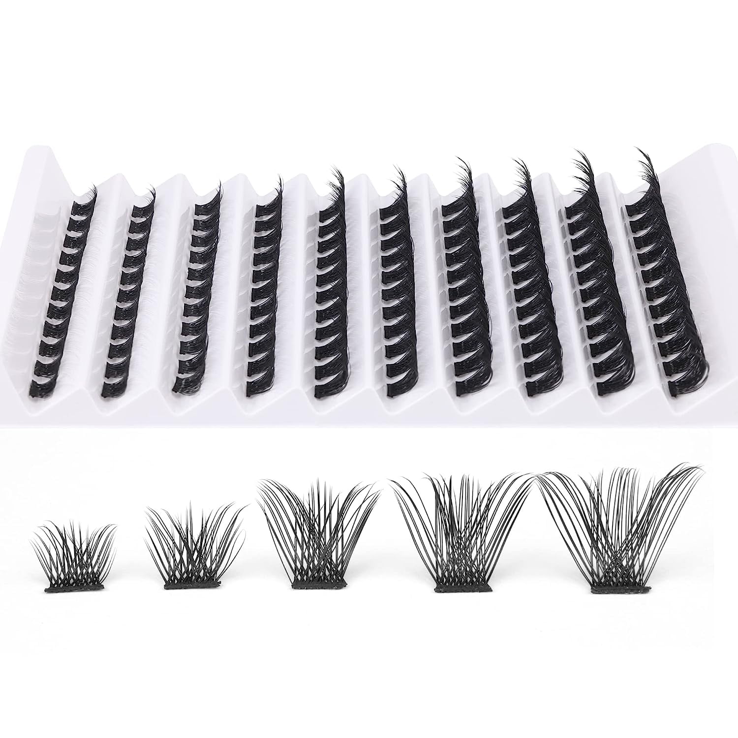 110pcs 8 16mm Cluster Lashes Mix D Curling Extensiones De - Temu