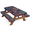 Multicolor 1, variant on ADECORIVY Colorful Pumpkin Picnic Table Cover with Bench Covers, Waterproof Fall Buffalo Plaid Outdoor Camping Tablecloth, Windproof Elastic Fitted Table Cover, 72 Inch 3PCS