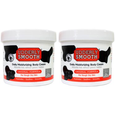 udderly smooth body cream jar, twin pack, 12 ounce
