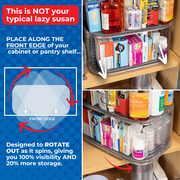 Mighty Susan Kitchen Organizer for Canned Goods, Lazy Susan Organizer for Cabinet/Pantry