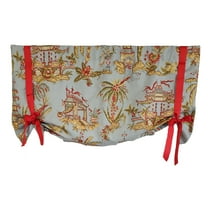 RLF Home 3" Rod Pocket High Quality Fabric Yang Tie-Up Valance for Windows 50" x 24" Multi