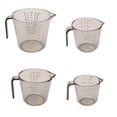 thumbnail image 4 of Abbracc 4 Pieces Measuring Cups Measure Jugs Lightweight coffee milk Transparent set B, 4 of 9