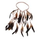thumbnail image 2 of Diadema de plumas artificiales estilo bohemio para fiestas, festivales y Halloween. Marrón, 2 of 9